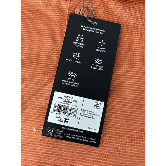 Walter Hagen Men's Performance 11 Champ Stripe Short Sleeve Golf Polo S UPF 50+ - Picture 7 of 7